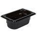 A black plastic Vollrath Super Pan food container with a square lid.