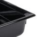 A Vollrath black polycarbonate food pan with a lid.