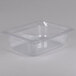 A clear plastic Vollrath 8024410 Super Pan with a square lid.