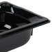 A black plastic Vollrath food pan.