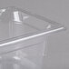 A Vollrath clear polycarbonate food pan.