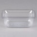 A Vollrath clear plastic food pan with lid.