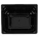 A black rectangular Vollrath Super Pan 1/2 Size Polycarbonate Food Pan.
