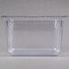 A clear plastic Vollrath food container with a clear lid.