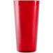 A pack of six ruby red Cambro plastic tumblers.