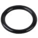 A black round rubber o ring.