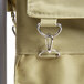 A close-up of a Lavex canvas bag with metal rings.