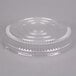 A clear plastic lid with a round design over a Fineline Platter Pleasers container.