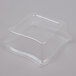 A clear plastic container with a square top and a dome shape.