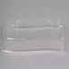 A clear rectangular plastic container with a clear rectangular lid.