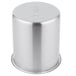 A silver stainless steel Vollrath bain marie pot with a lid.