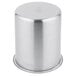 A Vollrath stainless steel cylinder with a round lid.