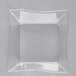 A clear square plastic lid with a square edge.