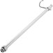 An 18" silver metal riser assembly with a hook on the end.