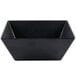 An American Metalcraft black rectangular melamine serving bowl with a faux slate surface.