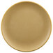 An Elite Global Solutions rattan-colored melamine plate.