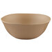 An Elite Global Solutions beige melamine round bowl.