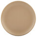 An Elite Global Solutions beige round melamine plate.