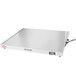 A white rectangular Hatco heated shelf with a metal frame and a power cord.