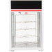 A white Hatco Flav-R-Savor humidified display cabinet with a round circle rack inside.
