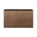 A rectangular faux walnut wood riser.