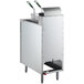 A large stainless steel rectangular Frymaster floor fryer with two baskets.