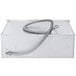 A white Hatco freestanding metal drawer warmer with a metal hose.