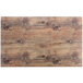 A rectangular melamine serving board with a faux driftwood finish.