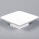 A CAC Citysquare bright white square porcelain bowl with a square base.