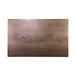 An Elite Global Solutions rectangular faux walnut melamine serving board on a wood surface.