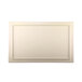 A white rectangular Elite Global Solutions faux walnut melamine serving board with a white border.
