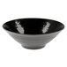 An Elite Global Solutions black melamine bowl.