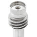 A stainless steel T&S spindle with a nut on top.