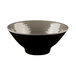 An Elite Global Solutions Pebble Creek bowl with a black and white design on a white background.
