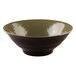 An Elite Global Solutions Pebble Creek bowl with a black and green rim.