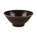 An aubergine-colored melamine bowl with a textured surface.