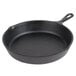 An Elite Global Solutions black faux cast iron 8" fry pan with a handle.