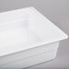 A case of 3 white melamine square food pans.