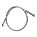 A T&S stainless steel flexible hose with a grey handle.