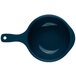 A Texas Blue melamine bowl with a handle.