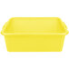 A yellow Vollrath plastic drain box with a lid.