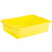 A yellow plastic Vollrath Traex food storage container.