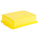 A yellow rectangular Vollrath Color-Mate food storage container with lid.