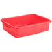 A Vollrath red rectangular plastic container.