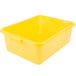A Vollrath yellow plastic Traex food storage box.