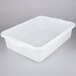 A Vollrath Traex white plastic food storage container with a recessed lid.