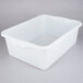 A Vollrath white plastic food storage container with a recessed lid.