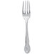 A Oneida Rosewood stainless steel salad/pastry fork with a decorative handle.