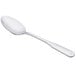 A silver Oneida Cityscape stainless steel oval bowl spoon on a white background.