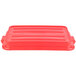 A red plastic Vollrath Color-Mate food storage box lid.